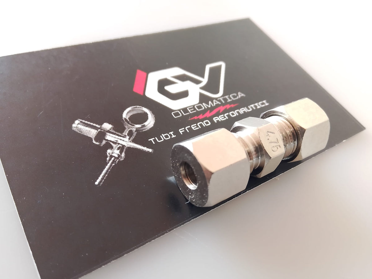 Raccordo di giunzione per tubi freno rigidi 4,75 mm | GV Oleomatica